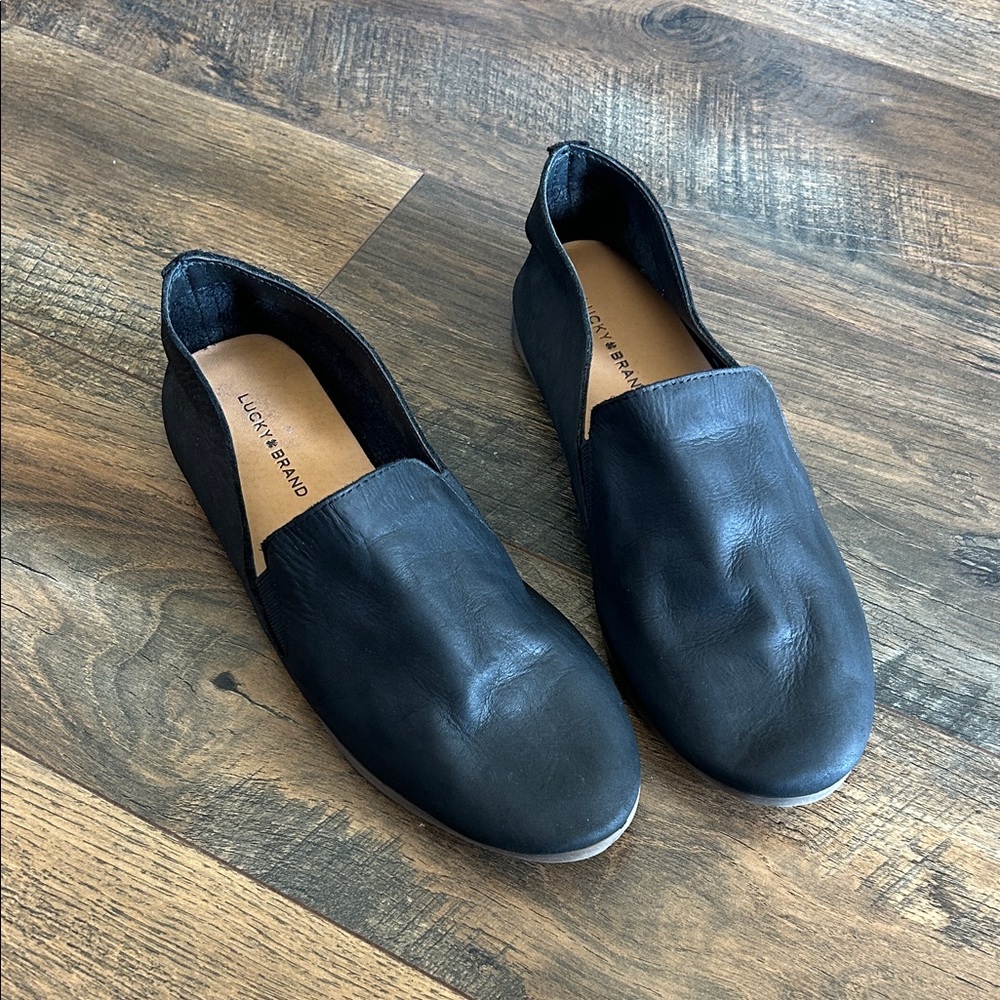 Lucky Brand Charsa 2 Black Leather Loafers